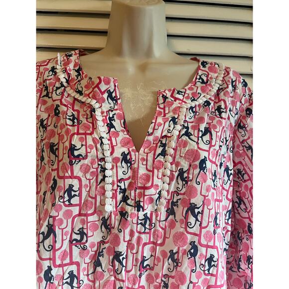 Talbots Woman 100% cotton fringe trim 100% cotton tunic 1X Perfect condition - Picture 6 of 6